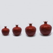 Ceramic pomegranate red