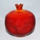 Ceramic pomegranate red yellow