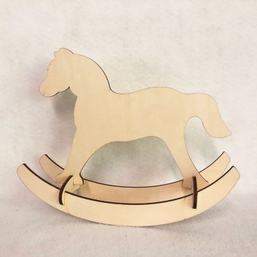 Ξύλινο Άλογο Καρουζέλ 3D
