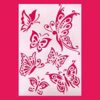 Stencil ζωγραφικής πεταλούδες